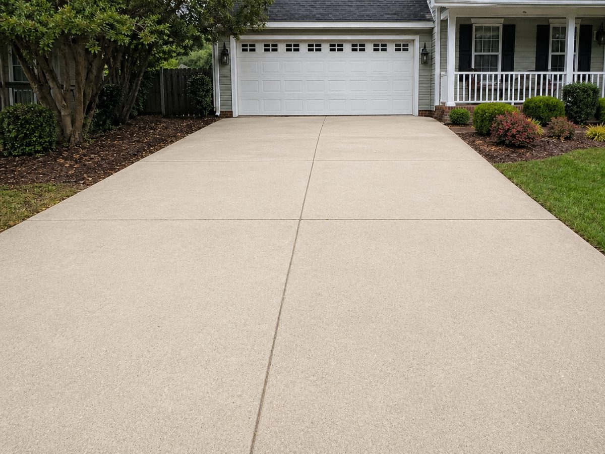 Concrete surface after cleaning